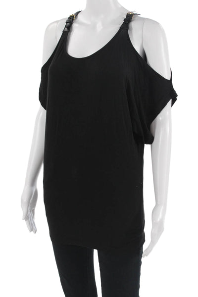 Michael Michael Kors Women Round Neck Tank Black Petite Size XS