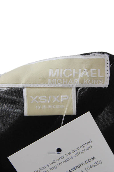 Michael Michael Kors Women Round Neck Tank Black Petite Size XS