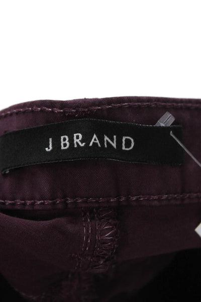 J Brand Women Ankle Cropped Jeans Purple Mid Rise Size 28