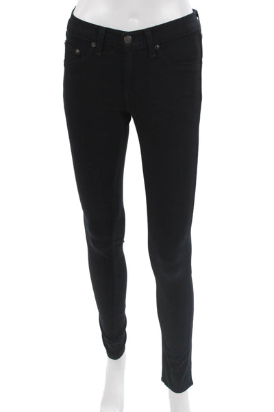 Rag & Bone Womens Skinny Jeggings Black Designer Size 26