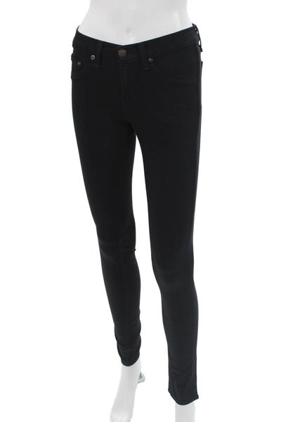 Rag & Bone Womens Skinny Jeggings Black Designer Size 26