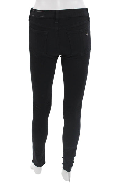 Rag & Bone Womens Skinny Jeggings Black Designer Size 26