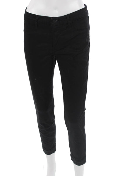 J Brand Women Cropped Ankle Jeans Black Low Rise Size 27