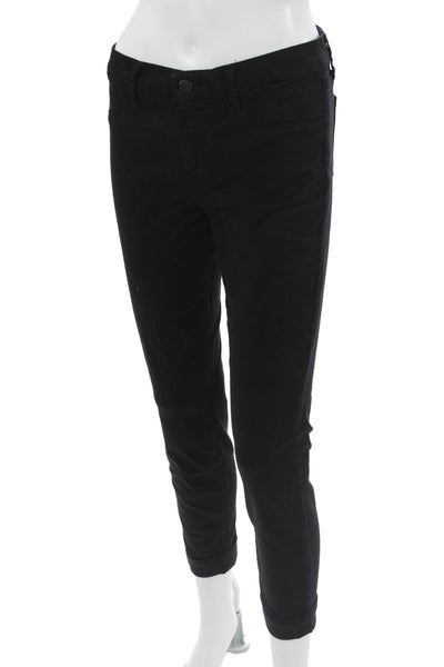 J Brand Women Cropped Ankle Jeans Black Low Rise Size 27