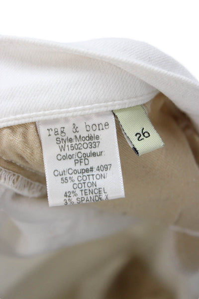 Rag & Bone Women Skinny Jeans White Size 26