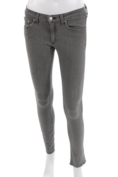 Rag & Bone Jean Women Skinny Gray Low Rise Jeans Size 27