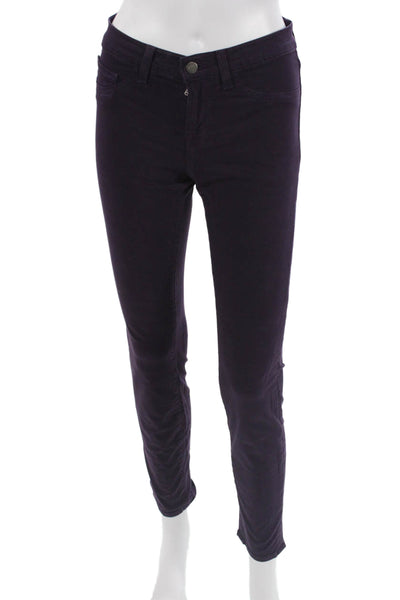 J Brand Womens Purple Low Rise Jeggings Button Fly 98% Cotton Size 25
