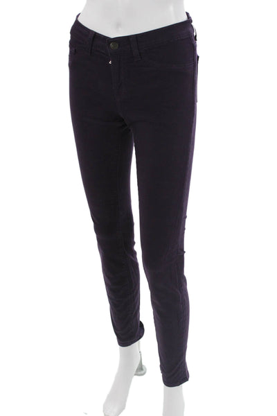 J Brand Womens Purple Low Rise Jeggings Button Fly 98% Cotton Size 25