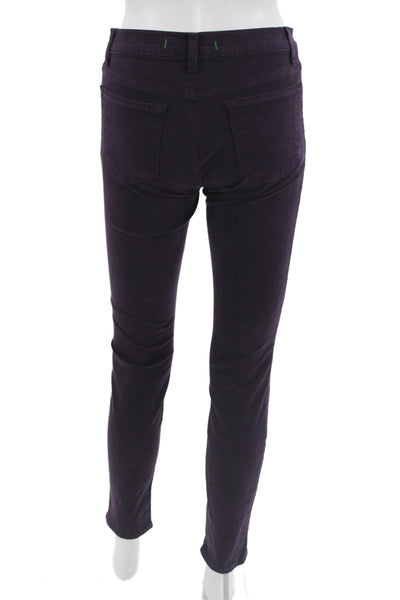 J Brand Womens Purple Low Rise Jeggings Button Fly 98% Cotton Size 25