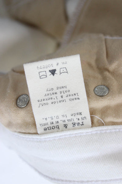 Rag & Bone Womens Skinny White Jeans Size 26