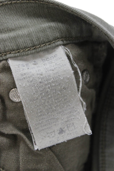 Rag & Bone Jean Women Ankle Skinny Jeans Green Low Rise 29 Inseam Size 26