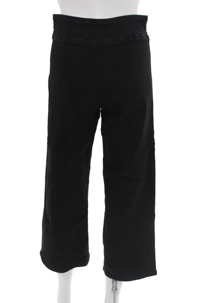 Frame Womens Cropped Black High Rise Jeans 28 Inseam Size 1
