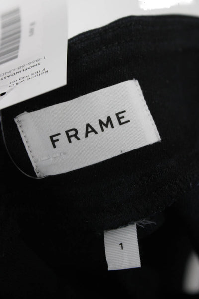 Frame Womens Cropped Black High Rise Jeans 28 Inseam Size 1