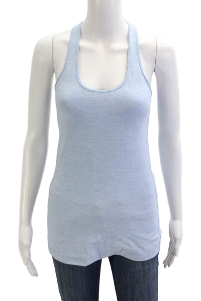 Lululemon Womens Basic Tank Light Blue Cotton Blend Sleeveless Solid Size 8