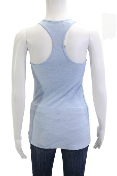 Lululemon Womens Basic Tank Light Blue Cotton Blend Sleeveless Solid Size 8