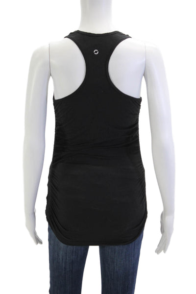 Equinox Women Basic Black Cotton Blend Sleeveless Round Neck Tank Size XS