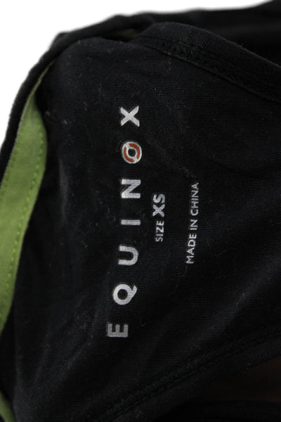 Equinox Women Basic Black Cotton Blend Sleeveless Round Neck Tank Size XS