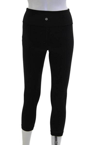 Lululemon Womens Black Nylon 3/4 Leggings Size 6