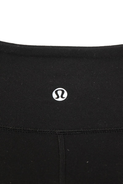 Lululemon Womens Black Nylon 3/4 Leggings Size 6
