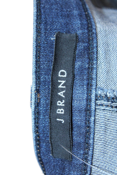 J Brand Womens Ankle Skinny Jeans Dark Blue Mid Rise Button 29in Size 27