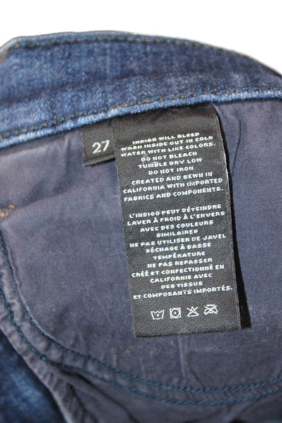 J Brand Womens Ankle Skinny Jeans Dark Blue Mid Rise Button 29in Size 27