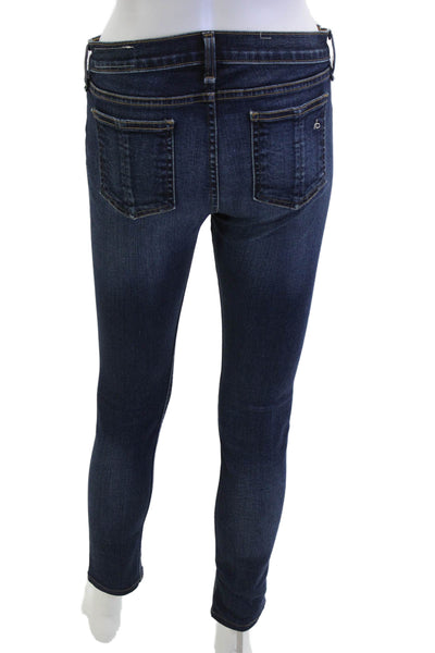 Rag & Bone Jean Women Ankle Skinny Dark Blue Jeans Size 27