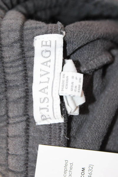 PJ Salvage Unisex Jogger Sweatpants Dark Gray Cotton Blend Drawstring Size S