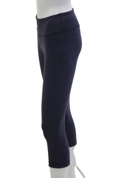 Lululemon Women Capri Leggings Dark Blue Nylon Size 6