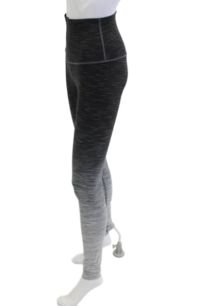 Lululemon Women Ankle Jegging Black Striped Nylon Fall Size 8