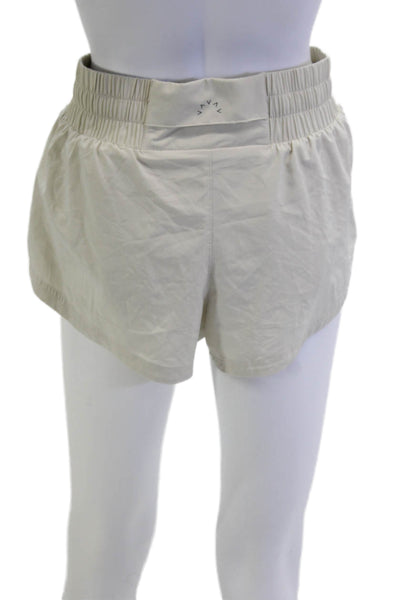 Varley Unisex Beige Beach Shorts 86% Polyester 14% Elastane Size XS