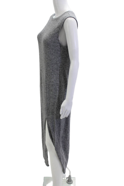Something Navy Womens Tank Sweater Dress Gray Midi Sleeveless Crew Neck Size M