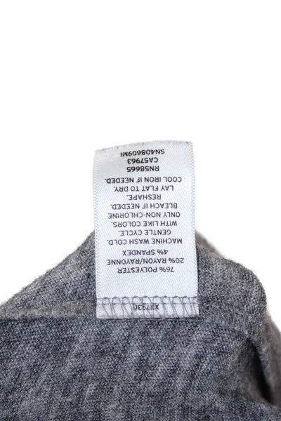 Something Navy Womens Tank Sweater Dress Gray Midi Sleeveless Crew Neck Size M