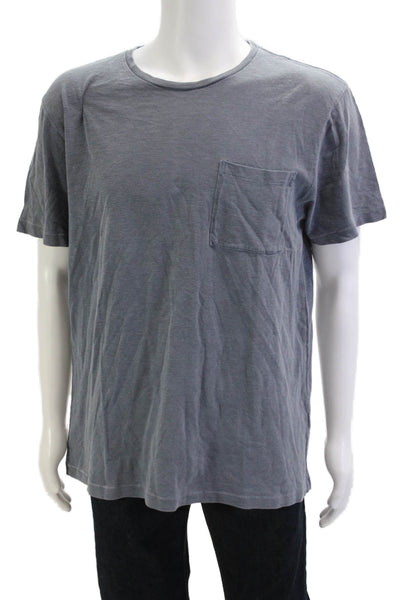 J Crew Mens Gray Cotton Blend Crew Neck Short Sleeve T-Shirt Size L