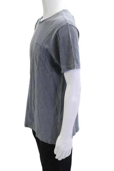 J Crew Mens Gray Cotton Blend Crew Neck Short Sleeve T-Shirt Size L