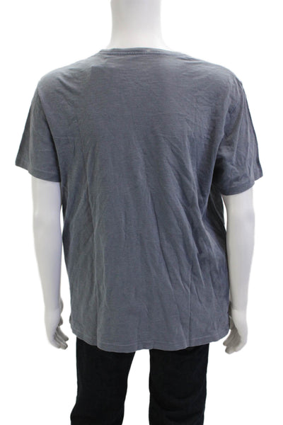 J Crew Mens Gray Cotton Blend Crew Neck Short Sleeve T-Shirt Size L