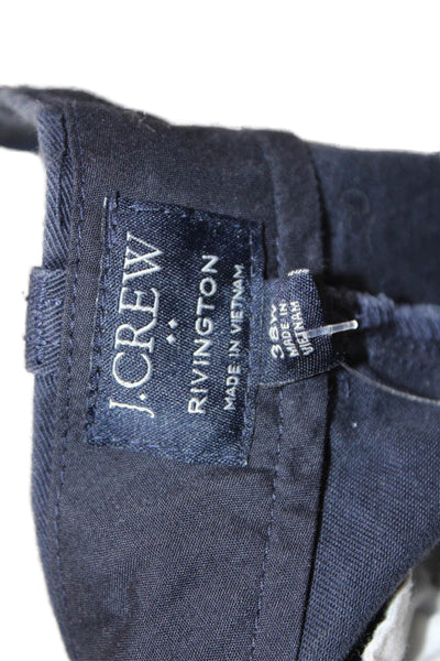 J Crew Mens Dark Blue 100% Cotton Chino Shorts Size 38