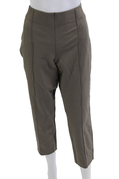 Lafayette 148 New York Women Ankle Cropped Dress Pants Brown Size 8