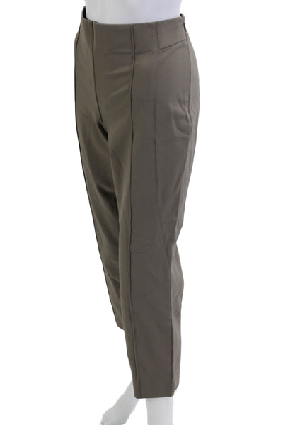 Lafayette 148 New York Women Ankle Cropped Dress Pants Brown Size 8