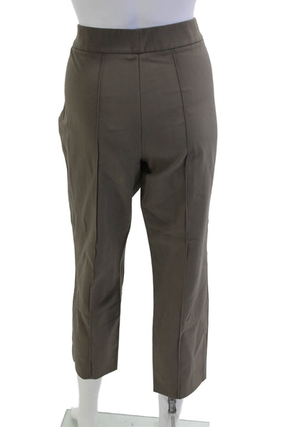 Lafayette 148 New York Women Ankle Cropped Dress Pants Brown Size 8