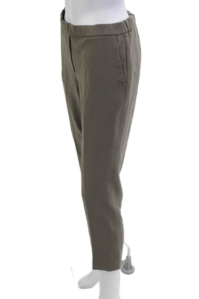 Theory Womens Cropped Ankle Dress Pants Brown Size 2