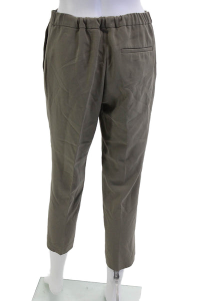 Theory Womens Cropped Ankle Dress Pants Brown Size 2