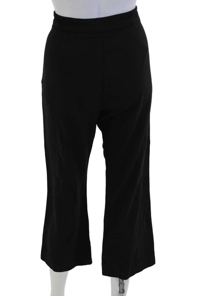 Max Mara Womens Cropped Ankle Wool Pants Black Zip Size 8