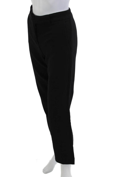 Max Mara Womens Ankle Cropped Dress Pants Black Zip Size 10