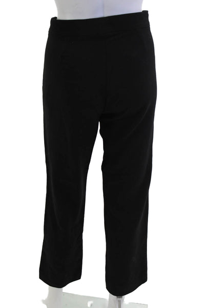 Max Mara Womens Ankle Cropped Dress Pants Black Zip Size 10