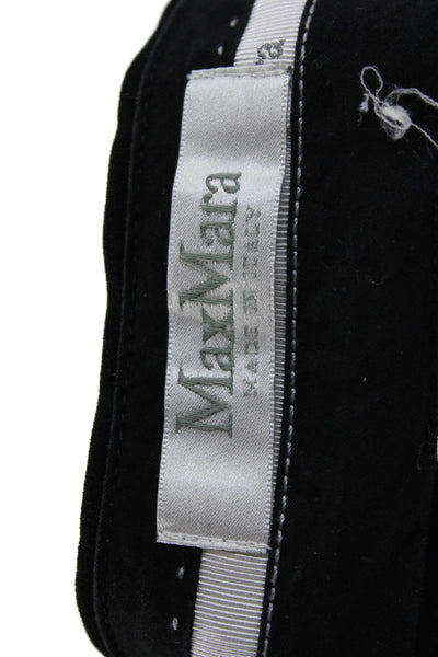 Max Mara Women Dress Pants Black Wool Zip Inseam 26 Size 8