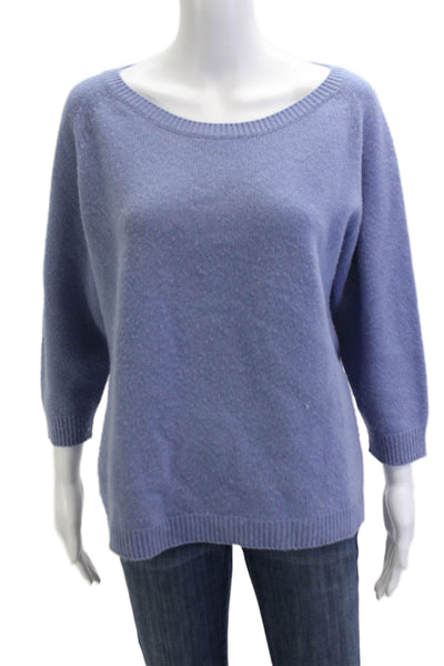 Weekend Max Mara Unisex Blue Cotton Scoop Neck Pullover Long Sleeve Size L