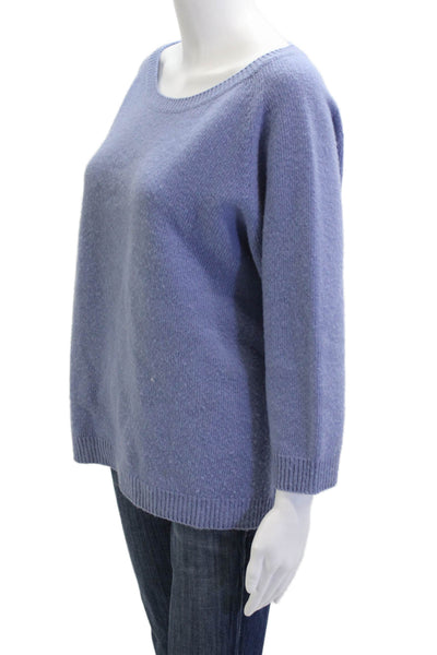 Weekend Max Mara Unisex Blue Cotton Scoop Neck Pullover Long Sleeve Size L