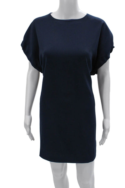 Cynthia Steffe Women Shift Dress Dark Blue Zip Above Knee Size 4