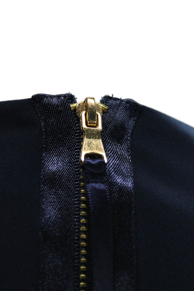 Cynthia Steffe Women Shift Dress Dark Blue Zip Above Knee Size 4