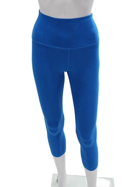 Lululemon Women Capri Leggings Blue Nylon Size 2